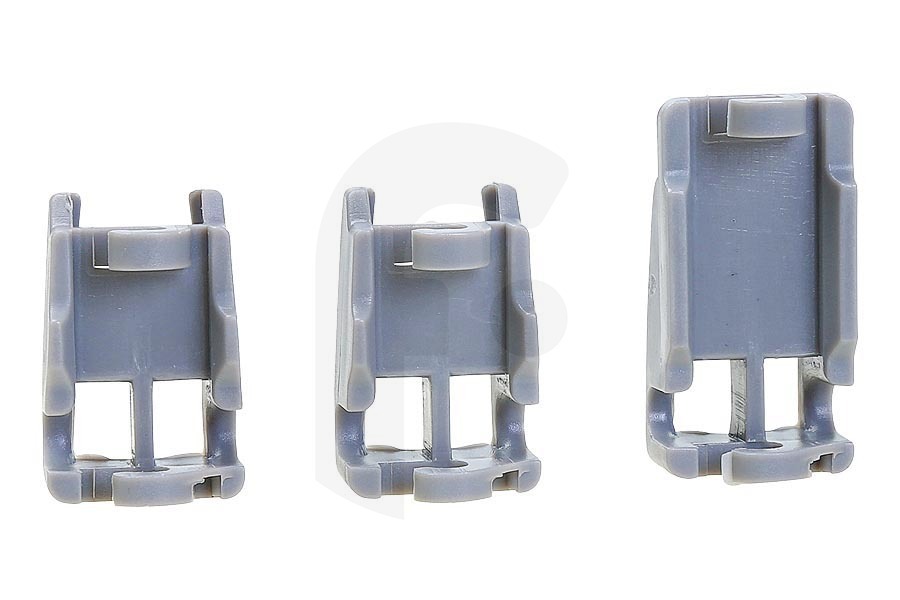Bosch Lavavajillas Juego de guías deslizantes para riel superior (cesta) plástico Lavavajillas 00418674 apto para entre otros SE66A592, SGU59A16