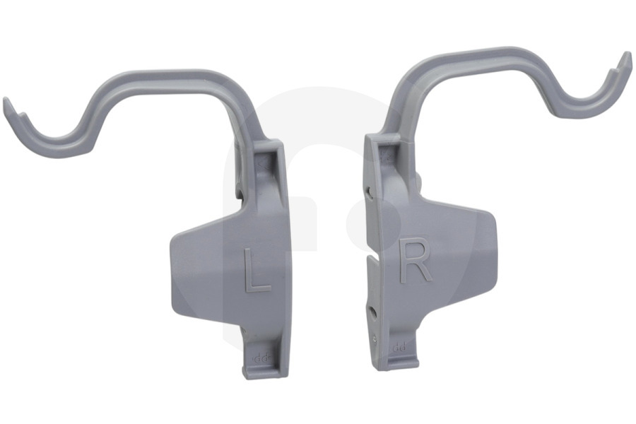 Siemens Lavavajillas Abrazadera (pestillo) de riel para cesta superior izquierda y derecha para Bosch, Siemens y otros lavavajillas 10029558 apto para entre otros SMU6ECS51E, SMV4HDX58E, SR23HI65ME