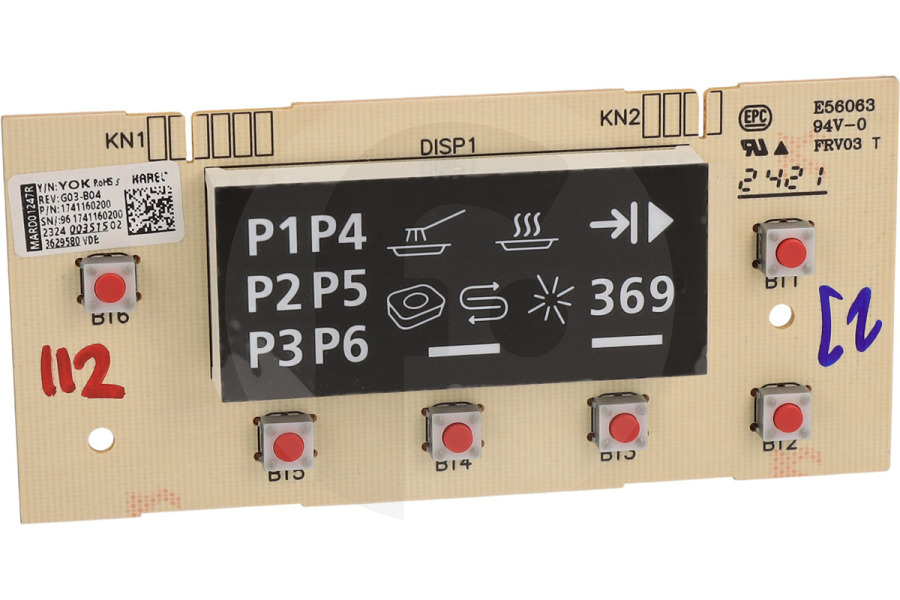 Blomberg Lavavajillas Beko Placa + display para lavavajillas C00864403 apto para entre otros DFN16430X, DUN15410W