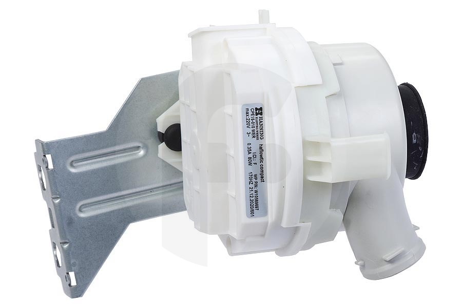 Whirlpool Lavastoviglie Pompa di circolazione (pompa di scarico) completa per Whirlpool e altri lavastoviglie 481010622622