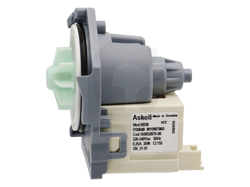 Indesit Lavavajillas Bomba De Desagüe Whirlpool C00386526 Lavavajillas apto para entre otros WFE2B19, WIC3B19