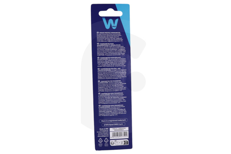 Philips Congelatore WPRO Termometro (-35 tot 40 gradi) frigorifero 484000008621, TER214