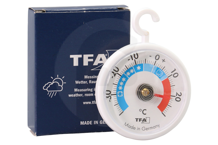 Universeel 370703 Frigorífico Termómetro universal Europart de menos 40 a 30 grados Refrigerador apto para entre otros Refrigeradores y congeladores