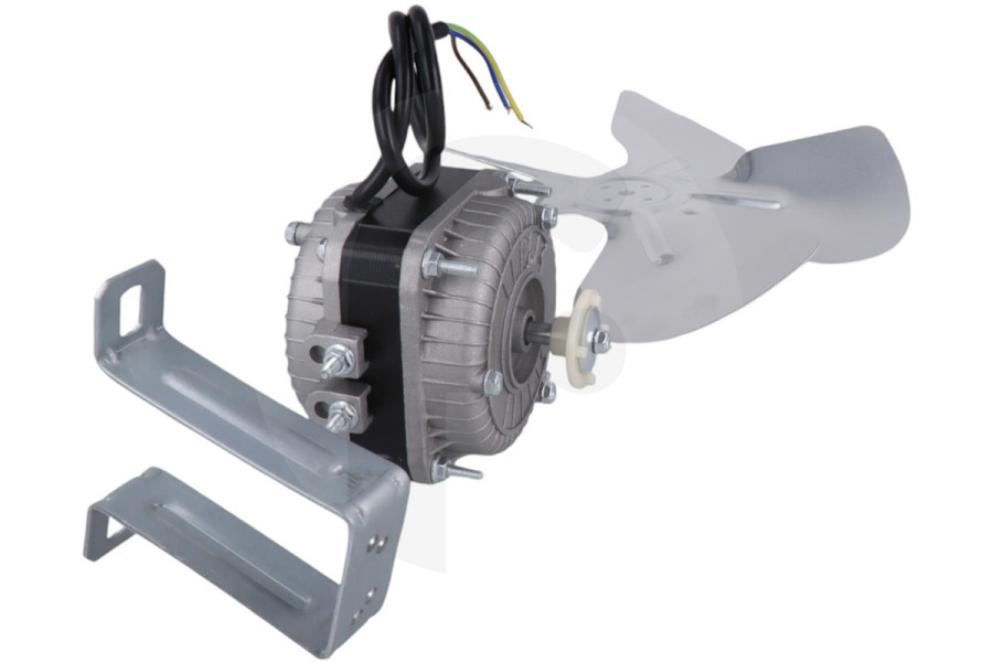 Universeel  Ventilatore universale (ala, elica, lama) in senso orario, con motore 10W 250x248x90mm Frigorifero / Congelatore