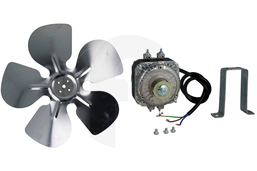Universeel 080016RF/R Ventilador universal (aleta, hélice, aspa) con motor 16W 295x295x115mm Frigorífico / Congelador 080016RFS apto para entre otros varios modelos, giro a la derecha