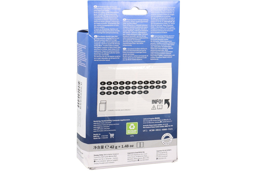 Constructa Frigorifero Bosch Filtro per frigorifero 17006999