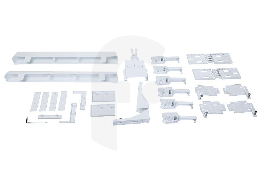 Neff Frigorífico Kit de fijación para fijación puerta con puerta para Bosch, Siemens y otros frigorífico y congelador combinado 750266, 00750266 apto para entre otros KI85NAF30, KIS86KF31, KI72LAD30