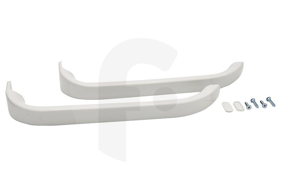 Alternatief 00369542 Frigorífico Tirador (tirador de puerta) blanco 2 piezas para Bosch, Siemens y otros frigorífico y congelador combinado 369547, 00369547 apto para entre otros KGV2605 / 01 KGV3120 / 02