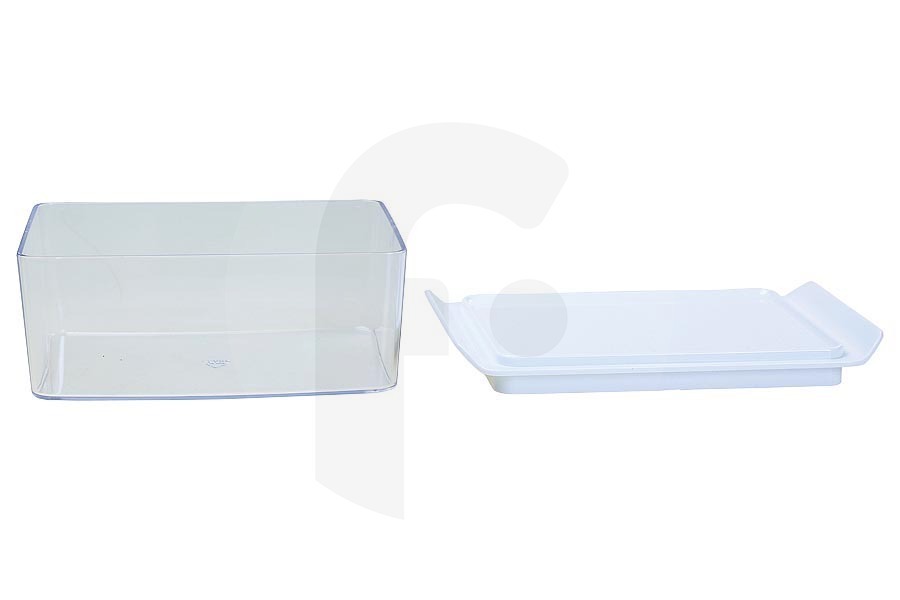 Bosch Frigorífico Porta-Mantequilla Frigorífico para entre otros Bosch, Siemens 142 x 58 x 93 mm Blanco / Transparente 12028344