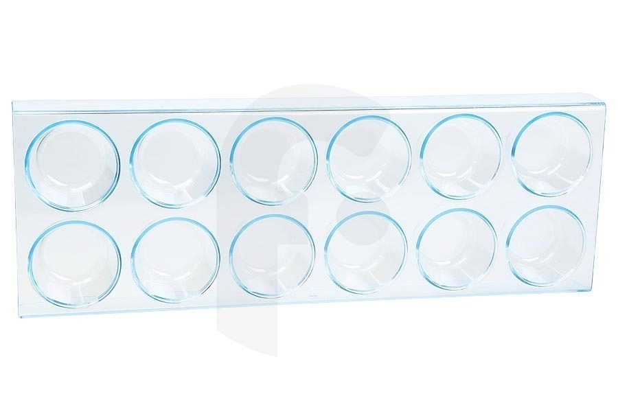 Bosch Frigorifero Scaffale per 12 Uova Frigorifero adatto per Bosch, Siemens 282 x 100 x 26 mm Transparente 00654282