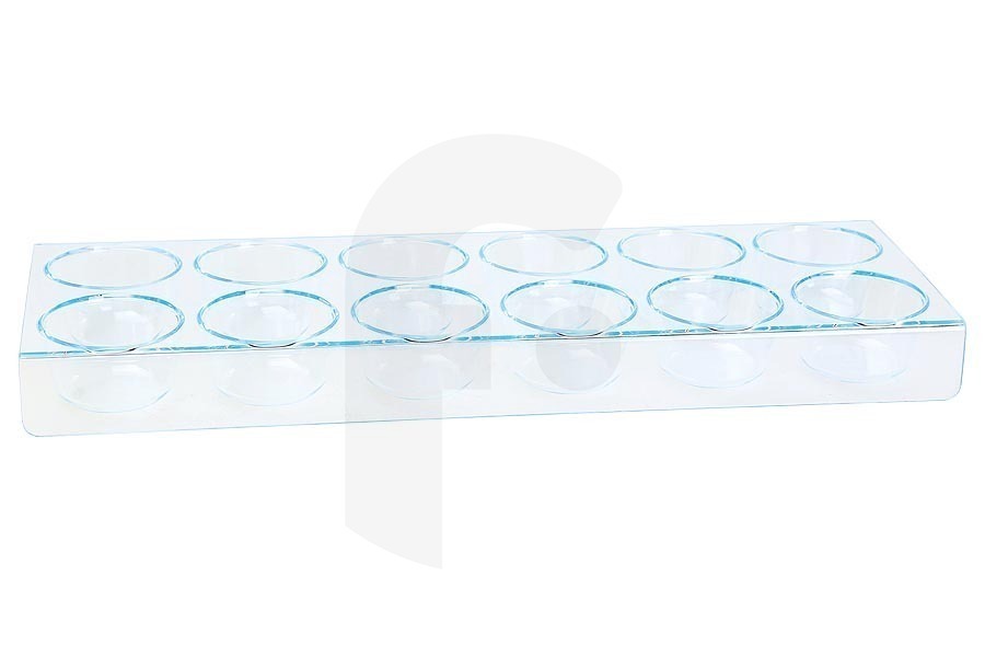 Bosch 654282, 00654282 Frigorifero Scaffale per 12 Uova Frigorifero adatto per Bosch, Siemens 282 x 100 x 26 mm Transparente 00654282 adatto a tra cui KGN36VL22, KGE58AW30N, KDV43VW30N