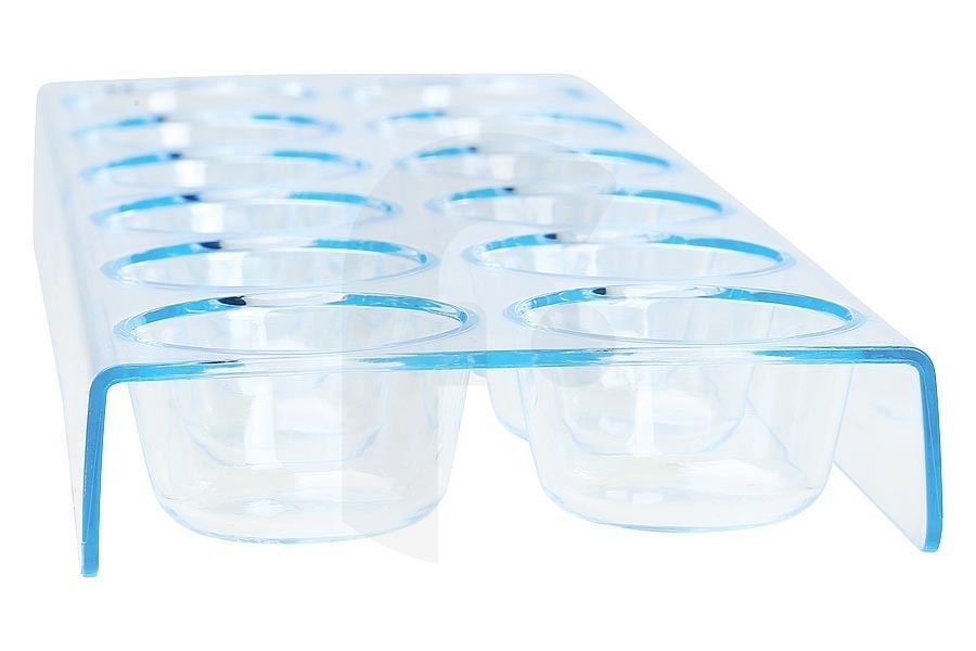Bosch Frigorifero Scaffale per 12 Uova Frigorifero adatto per Bosch, Siemens 282 x 100 x 26 mm Transparente 00654282