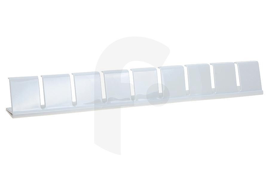 Profilo 791396, 00791396 Frigorífico Aletas De Soporte De Botellas (Estante botellas) Frigorífico para entre otros Bosch, Siemens 308 x 38 x 35 mm Blanco apto para entre otros KG57NAW25N, KG36EDL40