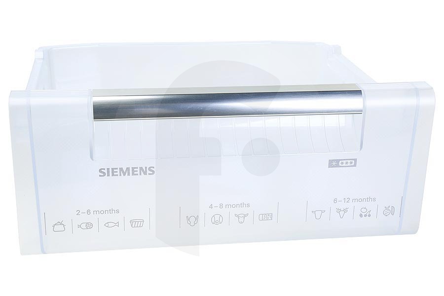 Siemens 703020, 00703020 Frigorífico Siemens cajón del congelador, superior y central, transparente 395x365x160mm Frigorífico / Congelador 00703020 apto para entre otros KI34VA5001, KI34VA5004