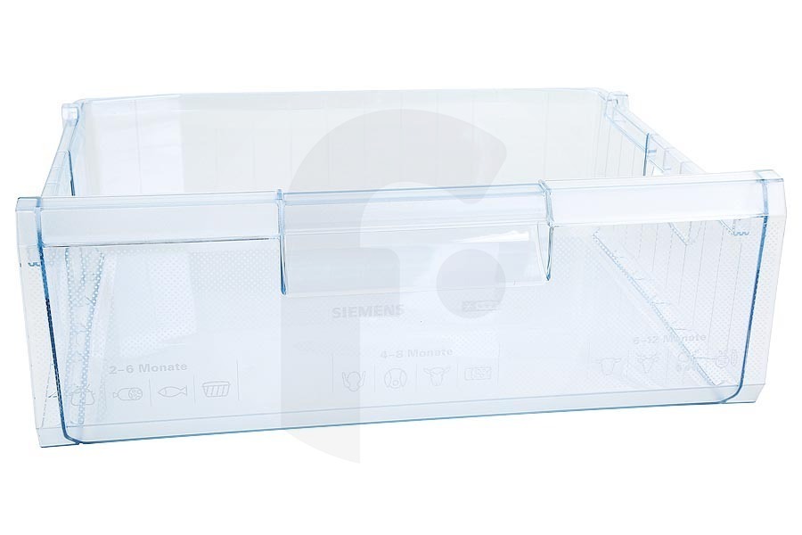 Bosch Frigorífico Cajón del congelador (contenedor) transparente para Bosch, Siemens y otros congelador 740818, 00740818 apto para entre otros GU15DA5003, GU15DA5505