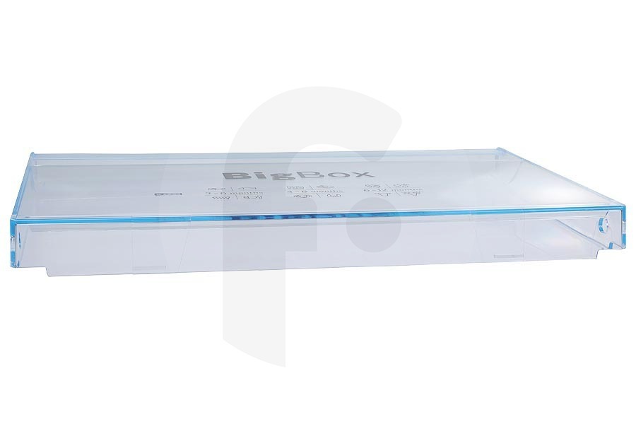 Bosch Gefrierschrank Schubladenblende für Gefrierschublade transparent für u.a. Bosch, Siemens Kühl-/Gefrierkombination 704747, 00704747