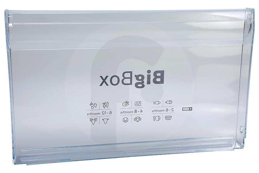 Bosch Gefrierschrank Schubladenblende für Gefrierschublade transparent für u.a. Bosch, Siemens Kühl-/Gefrierkombination 704747, 00704747