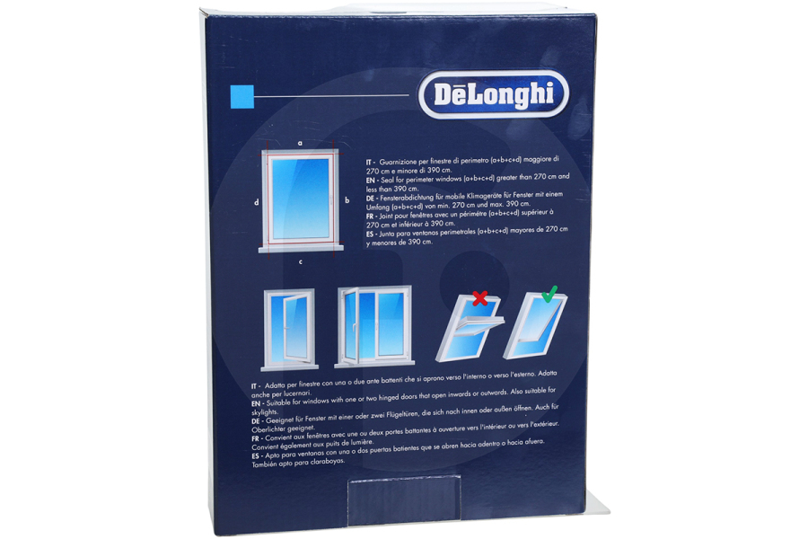 DeLonghi Condizionatore d'aria DeLonghi guarnizione universale per finestra condizionatore d'aria portatile 5515111101, DLSA012
