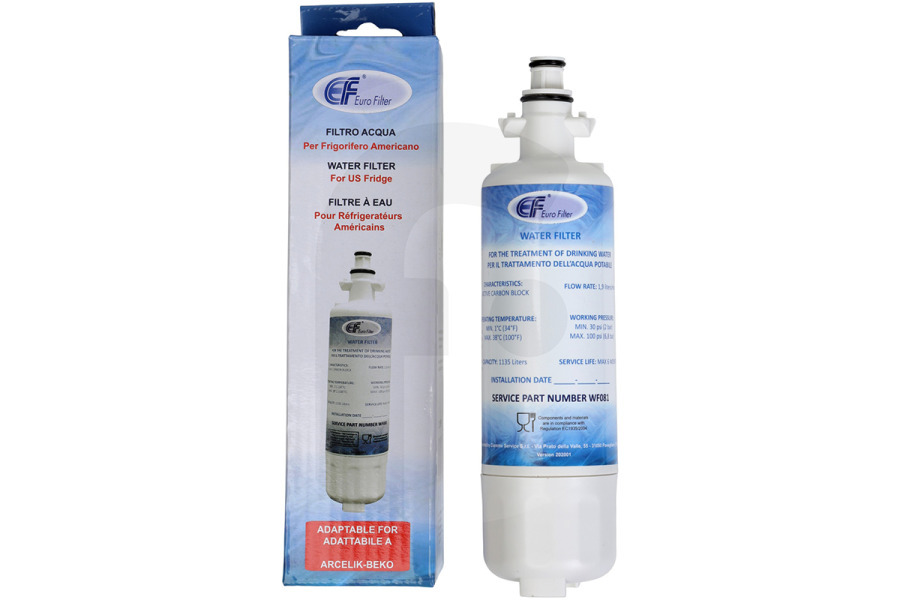 Alternatief C00875497 Eurofilter filtro de agua para frigorífico americano 136032 apto para entre otros GNEV322, KWD9440, KWD9330