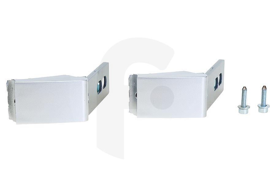 Liebherr Congelador Tirador de la puerta (manija) set de reparación (revisión) cromo (plata / aluminio) 100x50x32mm Frigorífico / Congelador 9590190 apto para entre otros KES4270, CNES3666