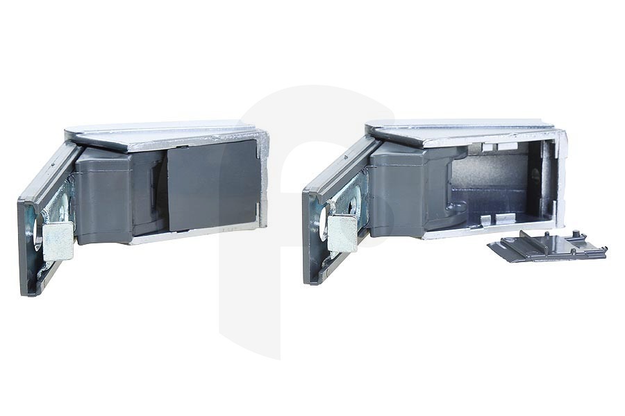 Alternatief Congelatore Maniglia set di riparazione (revisione) cromo (argento / alluminio) 100x50x32mm Frigorifero / Congelatore 9590190