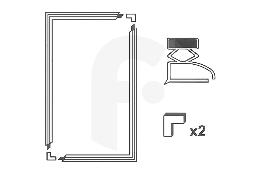 Universell Kühlschrank Universelle magnetische Türdichtung (Türgummi) 1300x700mm Kühlschrank / Gefrierschrank 00122045