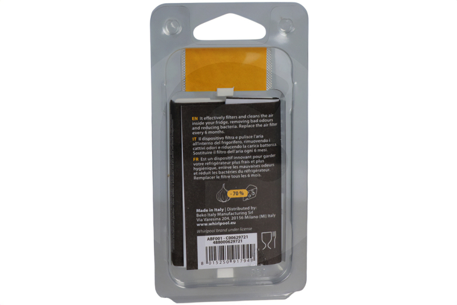 WPRO Frigorífico Filtro de aire antibacterial frigorífico 481248048172, ANTF-MIC