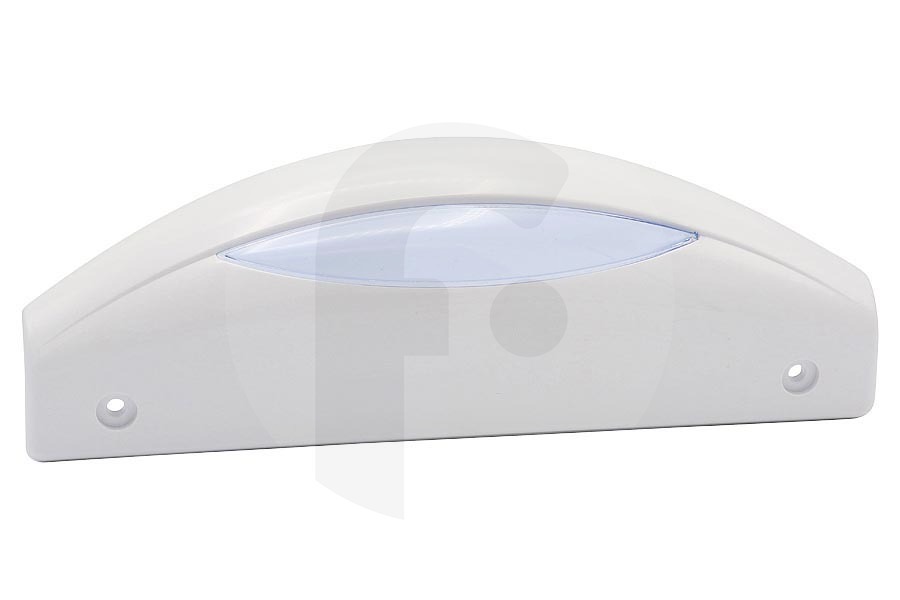 Whirlpool 481246268851 Frigorífico Tirador de la puerta (manija) blanco con azul 220x79x33mm Frigorífico / Congelador 481949878405 apto para entre otros ART590, AFG306, ART600
