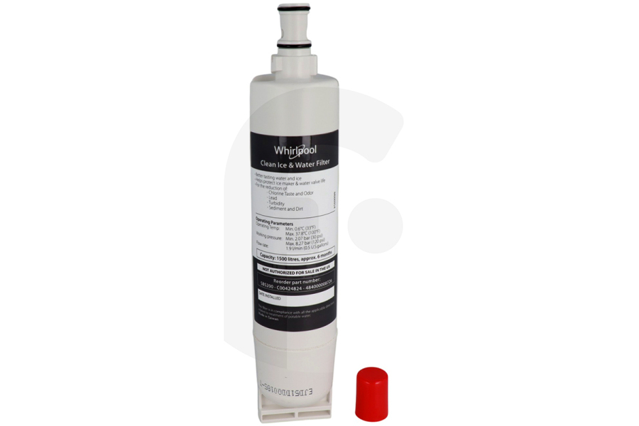 WPRO Kühlschrank Whirlpool wasserfilter SBS002 48x48x255mm Kühlschrank / Gefrierschrank 484000008726