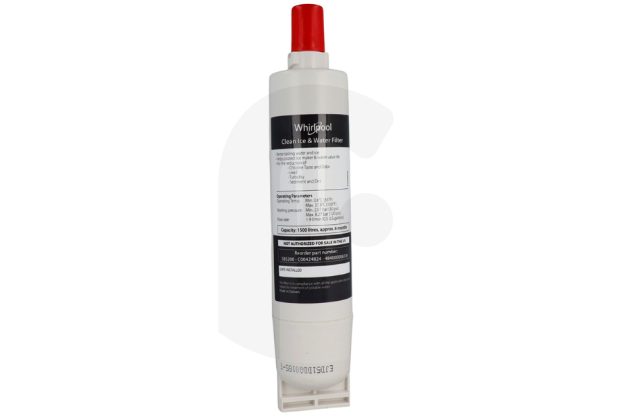 WPRO Kühlschrank Whirlpool wasserfilter SBS002 48x48x255mm Kühlschrank / Gefrierschrank 484000008726