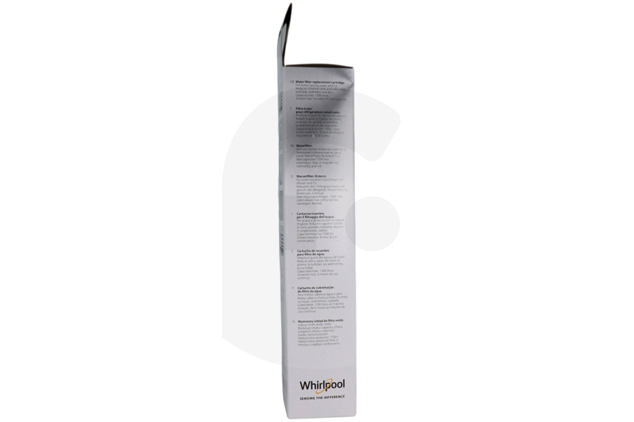 WPRO Kühlschrank Whirlpool wasserfilter SBS002 48x48x255mm Kühlschrank / Gefrierschrank 484000008726