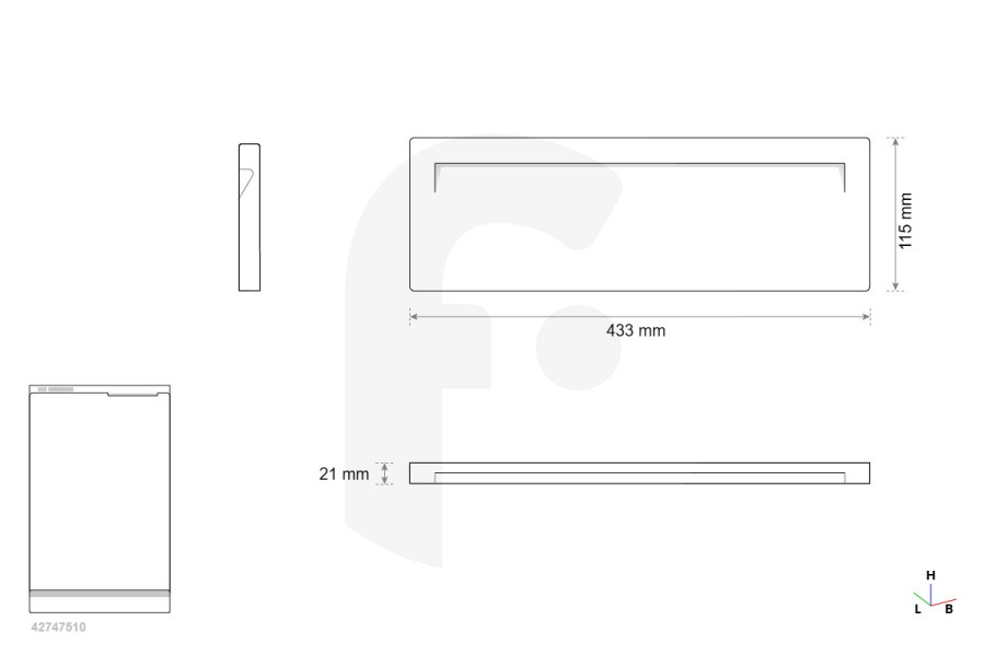 Whirlpool Gefrierschrank Whirlpool Gefrierfachklappe transparent für Kühlschrank 481010646375