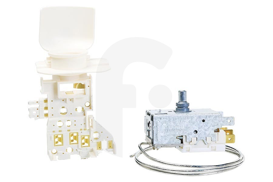 Ikea 481228238256 Frigorífico Termostato (termostato de refrigeración) incl. tapa de lámpara para Whirlpool y otros frigorífico y congelador combinado apto para entre otros ARG5703, KRE1539A