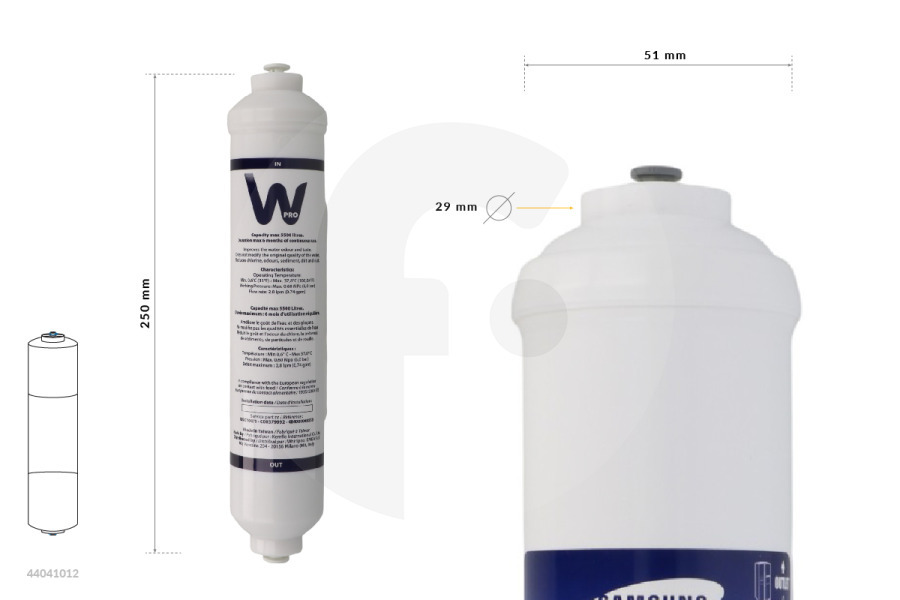 Comfee Frigorifero WPRO Samsung Filtro dell'acqua frigorifero USC100, 481281718629