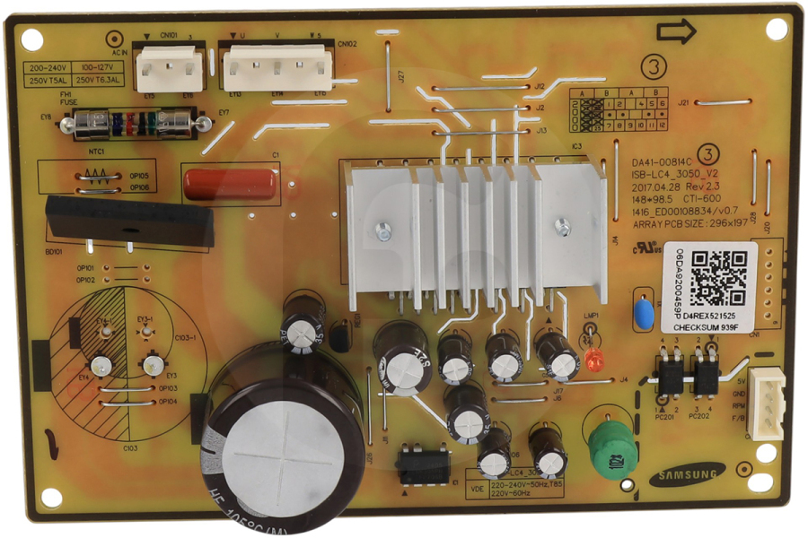 Samsung DA9200459P Frigorífico Samsung Módulo PCB para frigorífico DA92-00459P apto para entre otros RB29FERNCSA, RB29FSJNDWW, RB29HSR2DSA, RB31HSR2DWW