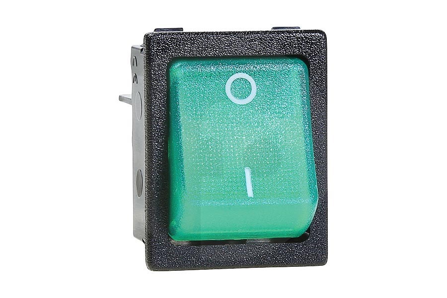 Dometic interruptor de encendido/apagado verde, iluminado, bipolar, 4 contactos 25x39x33mm Frigorífico de camping 292627410 apto para entre otros RGE200, RA4422