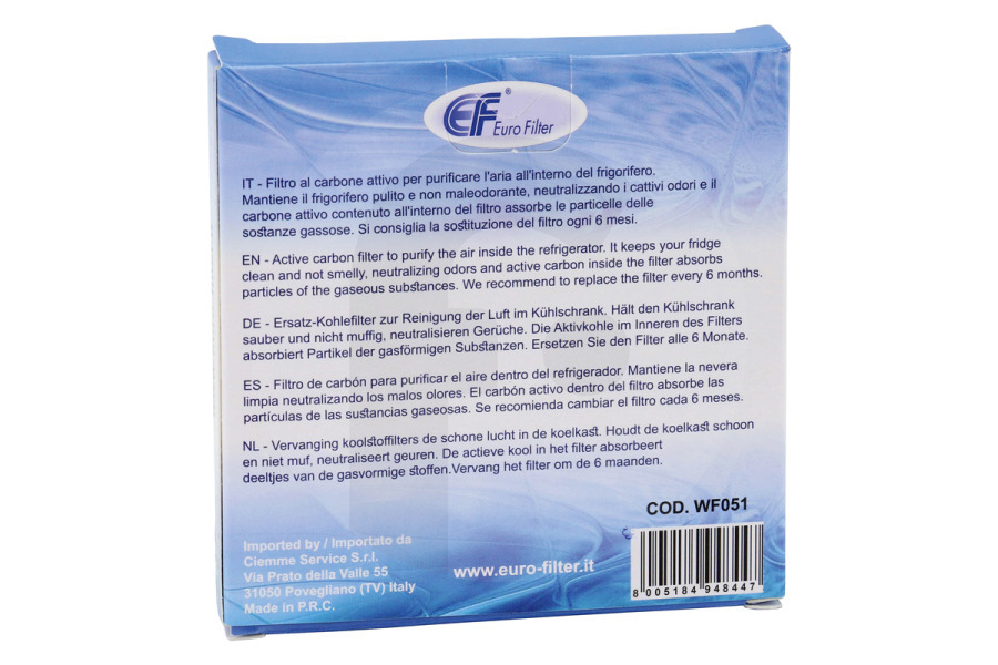 Alternatief Frigorifero Alternativa WF051 Eurofilter Filtro aria ADQ73214408 Frigo