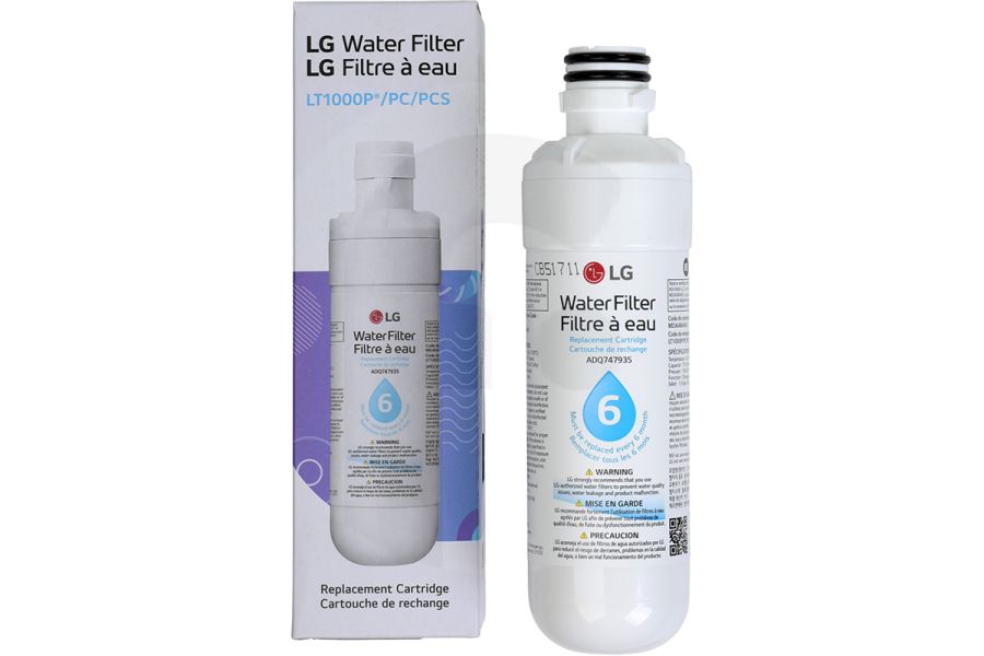 LG AGF80300705 filtro de agua para frigorífico americano AGF80300704, LT1000P apto para entre otros GRJ24FMSBS, GCX22FTQNS