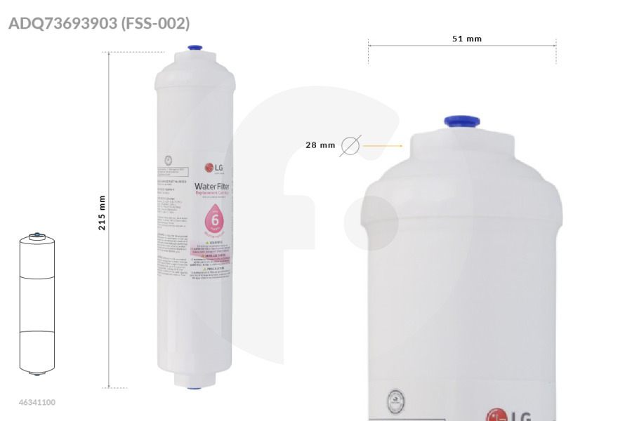 LG Frigorifero Set filtro acqua LG AJR73482513 Frigorifero