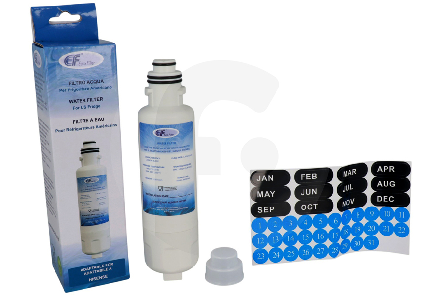 Hisense Alternativo filtro de agua para frigorífico HK2100988 apto para entre otros HX2017FR-A, RQ760N4IFE/H01