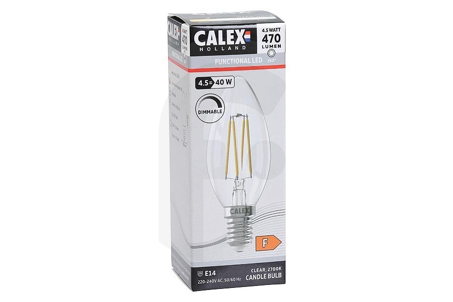 Calex  Calex 1101006700 LED Kaars B35 Helder Straight Filament
