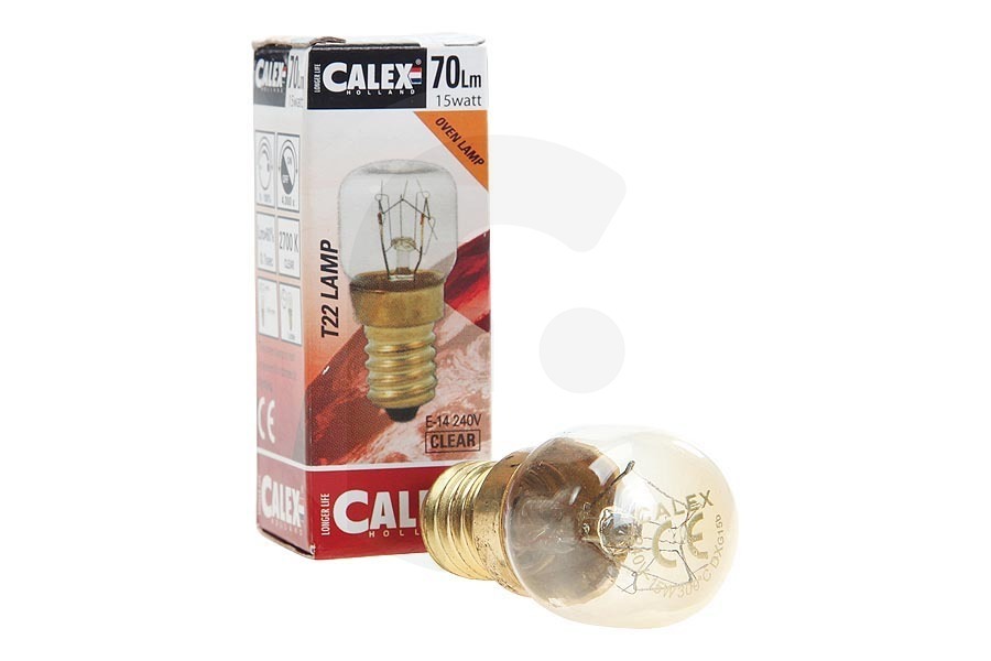 Liebherr 432110 Calex Horno Bombilla incandescente 240V 15W E14 transparente T22 apto para entre otros T22 E14 regulable