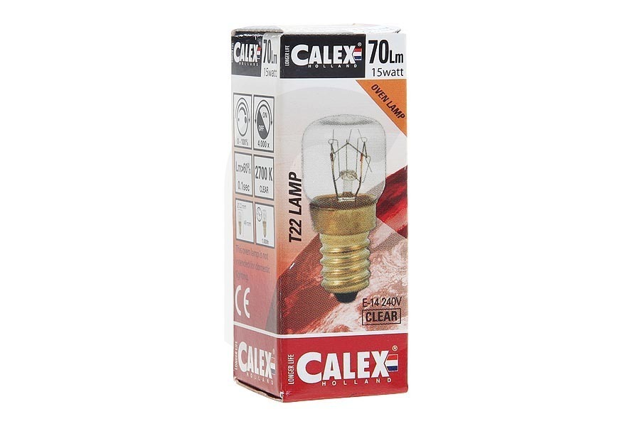Profilo Horno Calex Bombilla incandescente 240V 15W E14 transparente T22