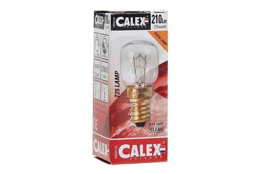 Calex Horno Calex Bombilla 240V 25W E14 clara T25 para horno 432112
