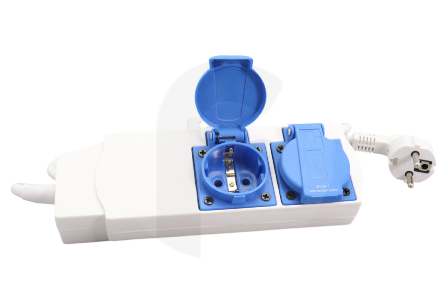 Easyfiks Interruptor combinado de protección 3500W 16a 230V lavadora/secadora 5021879214980 apto para entre otros Simultáneamente lavadora / secadora