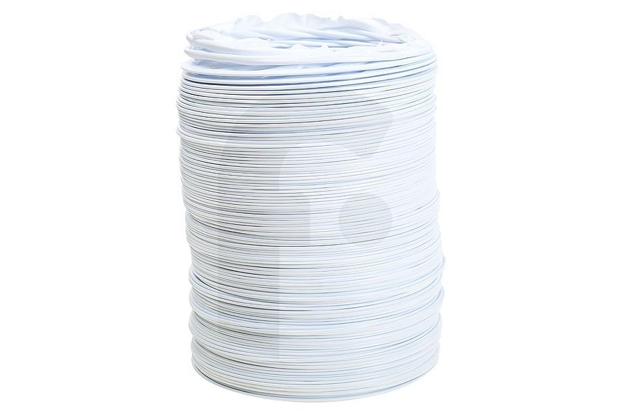Hotpoint 484000008556 Secadora Tubo/conducto flexible evacuación PVC blanco diámetro 100 mm 3mtr secadora 482253027271, ASG309 apto para entre otros para secadoras