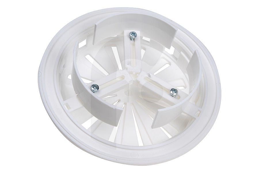 Universeel  Gitter Ventilator einstellbare 100-150mm Kunststofff weiß 4570860