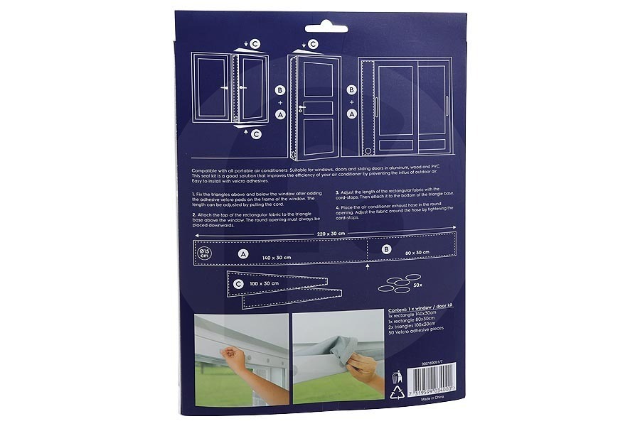 Electrolux Condizionatore d'aria Set di guarnizioni per porte e finestre per AEG, Electrolux e altri condizionatore d'aria 9001690917, EWS01