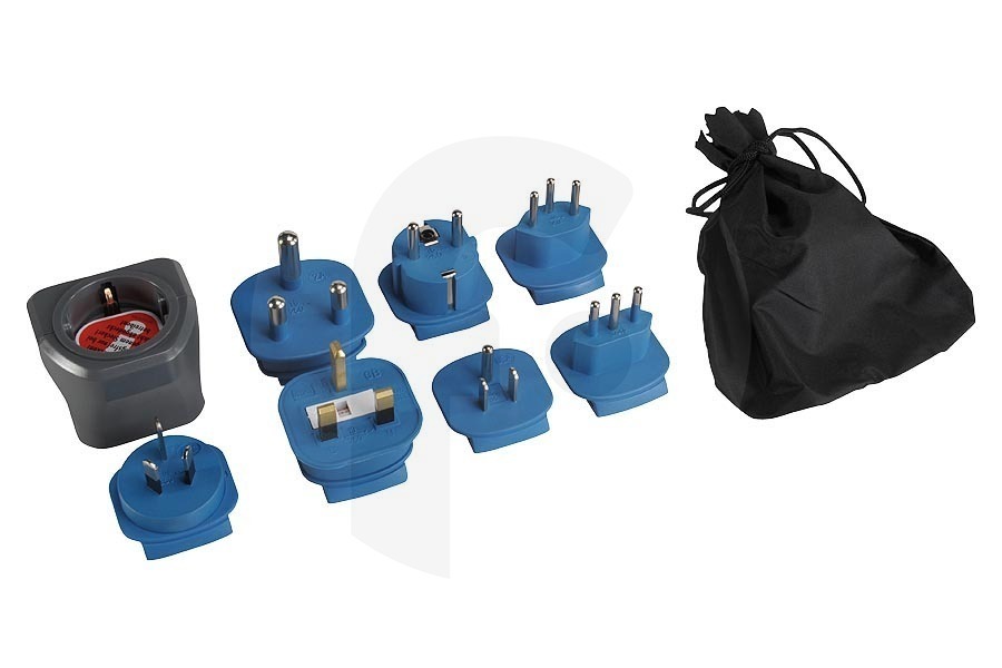 Brennenstuhl Depilador Brennenstuhl Juego de adaptadores de viaje (enchufe universal) 7 piezas 1508160 apto para entre otros 150 Países max.250V / 10A