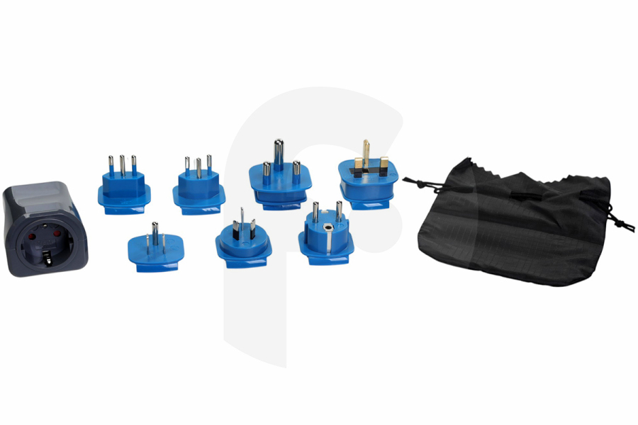 Brennenstuhl Depilador Brennenstuhl Juego de adaptadores de viaje (enchufe universal) 7 piezas 1508160 apto para entre otros 150 Países max.250V / 10A
